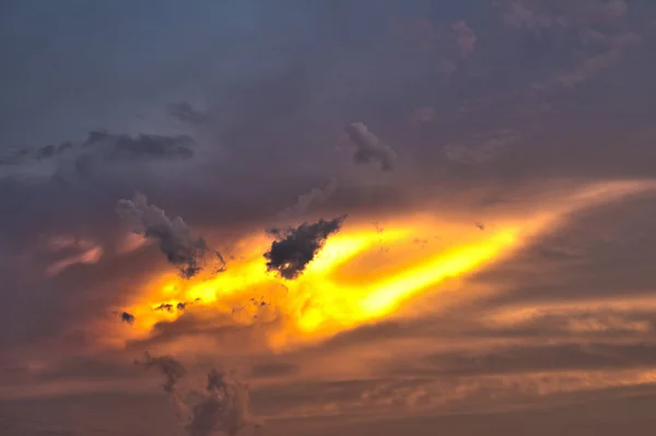 Pioggia Sul Lago Tramonto — Foto Stock