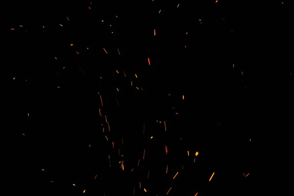 Sparks Fire Black Background — Stock Photo, Image