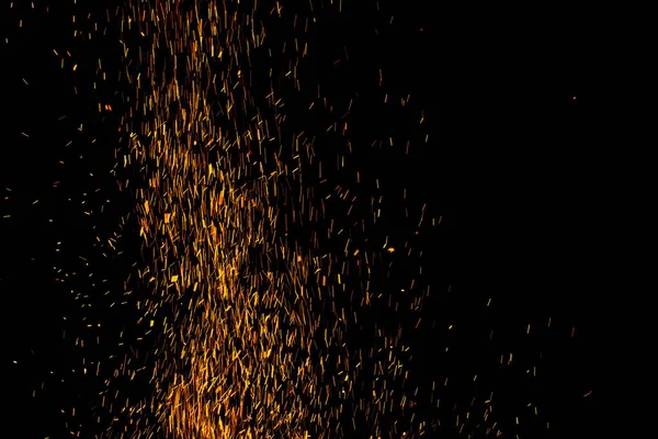 Sparks Fire Black Background — Stock Photo, Image