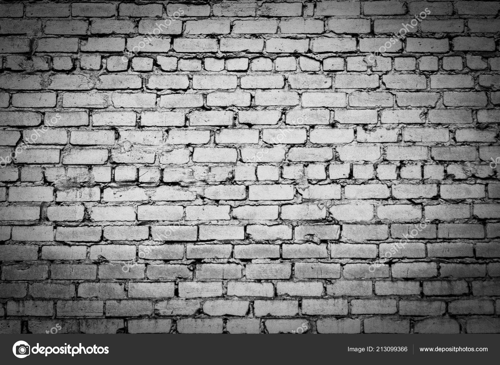 Old Brick Wall Black White Photo Vignetting Effect Stock Old Brick Wall Black White Photo Vignetting Effect Stock