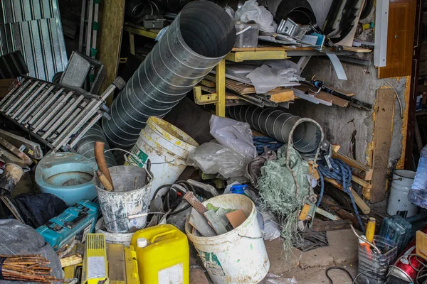 Foto Desorden Casa Durante Reparación — Foto de Stock