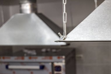 şemsiye bulanık bir k üzerinde Restoran mutfağında egzoz