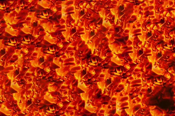 Briquettes incandescente carbone caldo Close-up sfondo Texture — Foto Stock