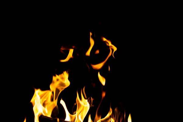 Bright Fire Barbecue Black Background — Stock Photo, Image