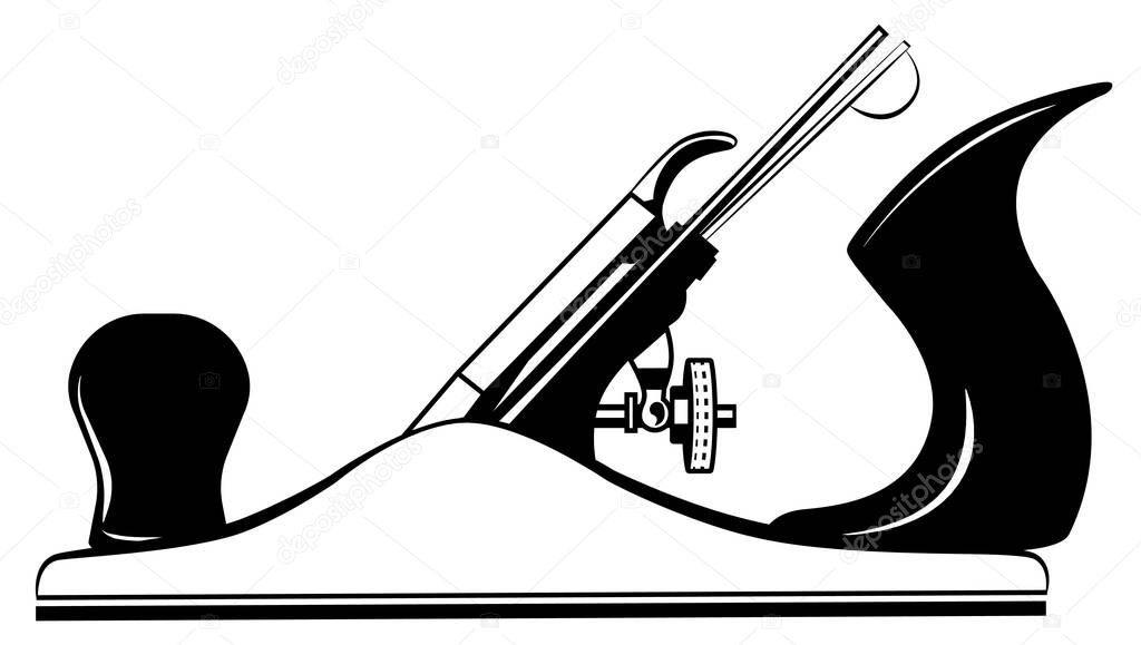 Tool for wood plane, jointer, jack-plane vector illustration
