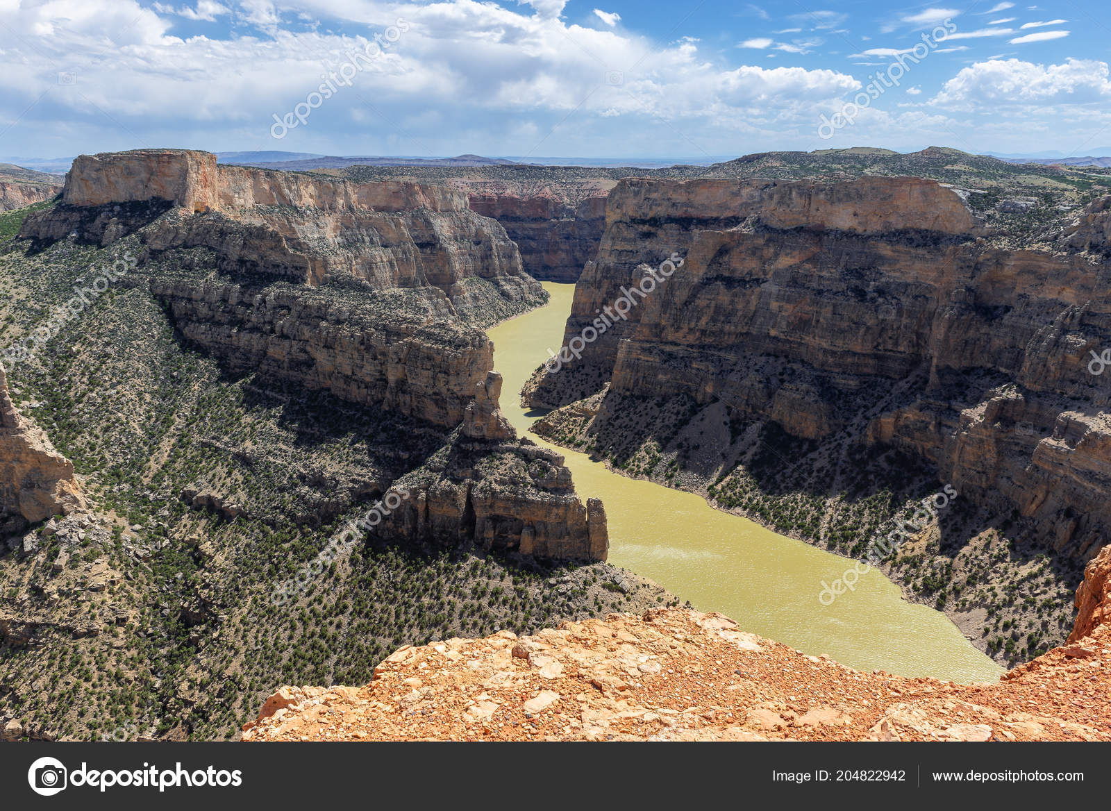 Devil's Canyon Overlook Bighorn Canyon National Recreation Montana Usa