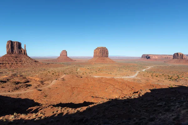 Μνημείο Κοιλάδα Navajo Φυλών Πάρκο Στα Σύνορα Αριζόνα Γιούτα Ηπα — Φωτογραφία Αρχείου