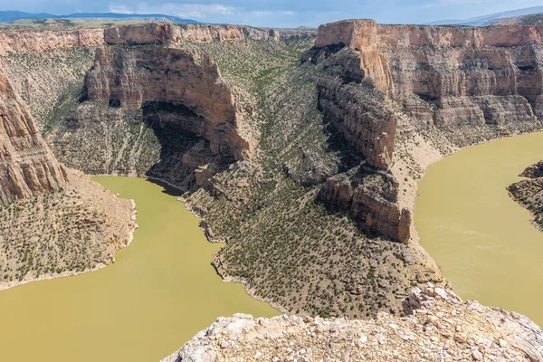 Devil Canyon Figyelmen Kívül Hagyja Bighorn Canyon Nemzeti Kikapcsolódás Montana — Stock Fotó