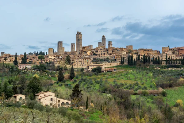 Panoramiczny Widok San Gimignano Toskania Włochy — Zdjęcie stockowe