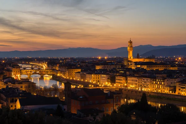 Panoramiczny Widok Florencję Piazzale Michelangelo Włochy — Zdjęcie stockowe