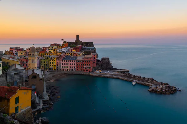 Vernazza Vid Soluppgången Cinque Terre Italien — Stockfoto