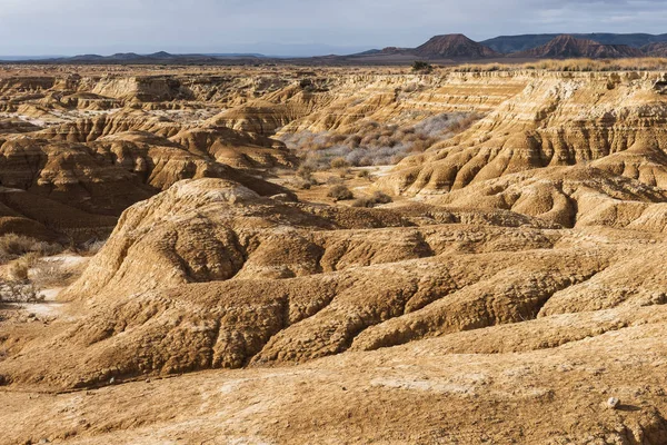 西班牙纳瓦拉的 Bardenas Reales 生物圈保护区 — 图库照片