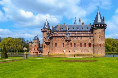De Haar Castle yakınındaki Utrecht, Hollanda