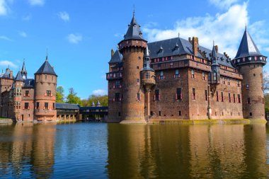 De Haar Castle yakınındaki Utrecht, Hollanda