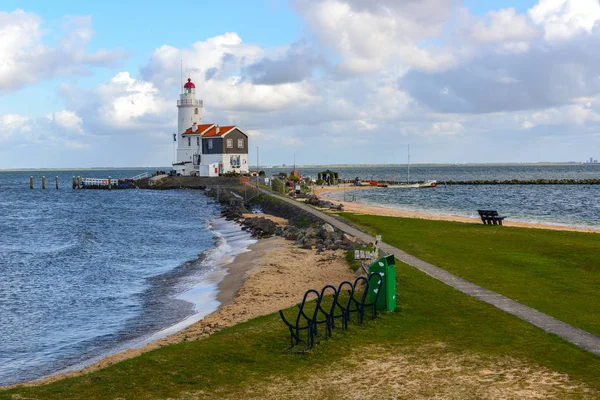 Marken Deniz Feneri Hollanda — Stok fotoğraf