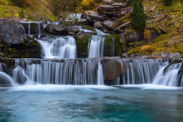 Gradas Soaso Připadá Arazas Řeky Ordesa Monte Perdido National Park — Stock fotografie