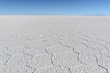 Salar de uyuni, düz Bolivya'da tuz