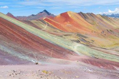 Vinicunca, also known as Rainbow Mountain, near Cusco, Peru clipart