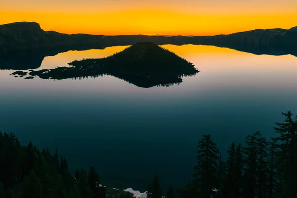 Parque Nacional Crater Lake Nascer Sol Oregon Eua — Fotografia de Stock