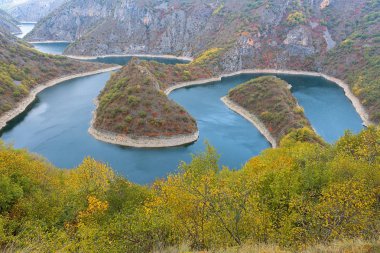 Meanders of Uvac river, Serbia clipart