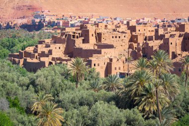 Town and oasis of Tinerhir, Morocco clipart