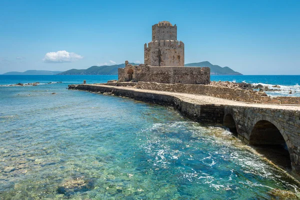 Torre Bourtzi Methoni Fortezza Veneta Peloponneso Grecia — Foto Stock