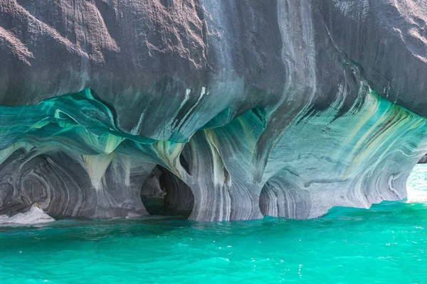 Marble Cathedral Lake General Carrera Chilean Patagonia — стокове фото