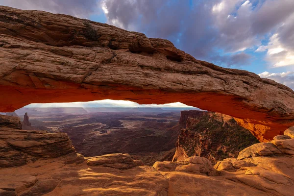 Mesa Arch Adlı Sunrise Canyonlands Milli Parkı Utah Abd — Stok fotoğraf