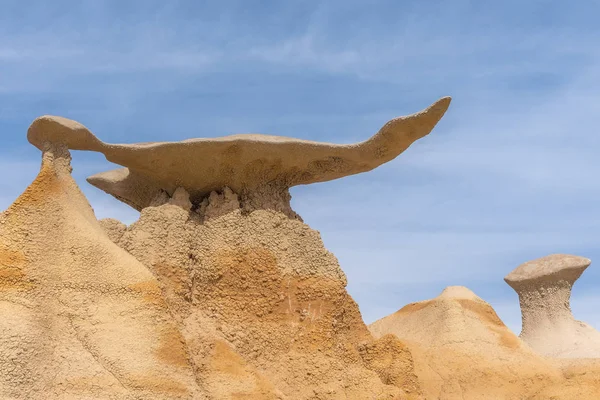 Σχηματισμός Βράχων Των Φτερών Στην Περιοχή Bisti Zin Νέο Μεξικό — Φωτογραφία Αρχείου