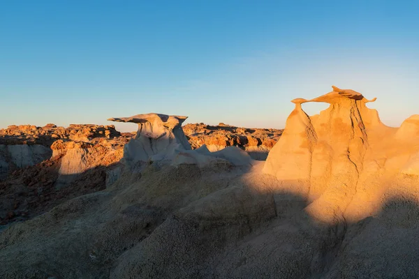 Formación Rocosa Las Alas Amanecer Área Desierto Bisti Zin Nuevo — Foto de Stock