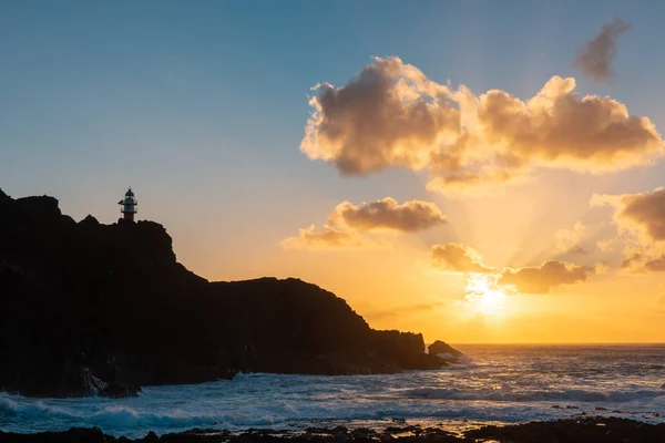 Cape Punta Teno Coucher Soleil Sur Île Tenerife Espagne — Photo