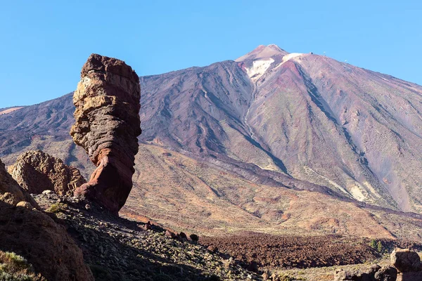 Roque Cinchado Piek Van Vulkaan Teide Nationaal Park Teide Tenerife — Stockfoto