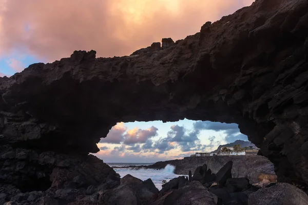 Arch Tejina Sunset Tenerife Island Spain — Stock Photo, Image