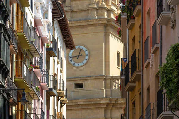 Kathedraal Van Pamplona Van Curia Street Spanje — Stockfoto