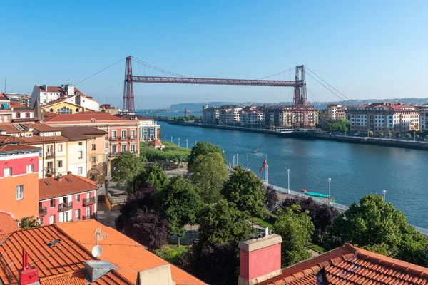 Wiszący Most Bizkaia Punktu Widokowego Campo Iglesia Portugalete Kraj Basków — Zdjęcie stockowe