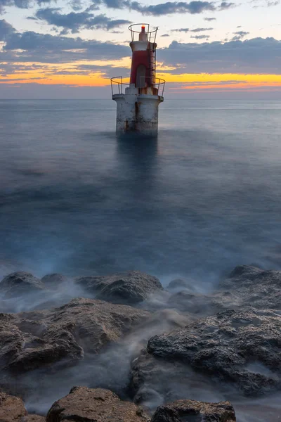 Lighthouse Entrance San Vicente Barquera Harbor Cantabria Spain — Stock Photo, Image