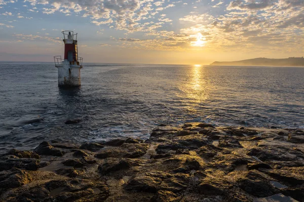 Lighthouse Entrance San Vicente Barquera Harbor Cantabria Spain — Stock Photo, Image