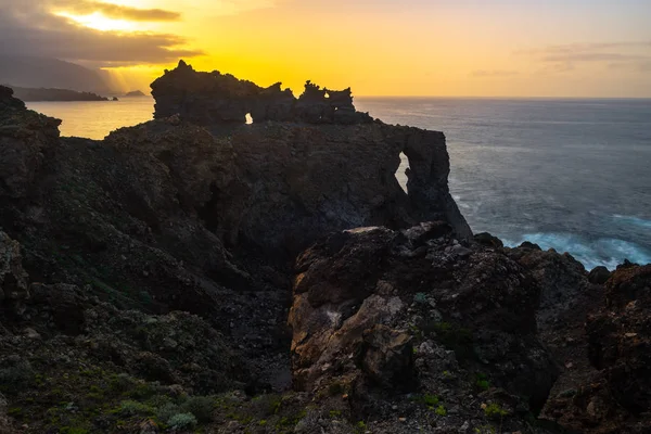 Punta Juan Centellas Cape Vid Solnedgången Tenerife Island Spanien — Stockfoto