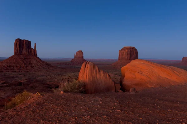 Dusk Monument Valley Navajo Tribal Park Arizona Utah Border Usa — Stock Photo, Image