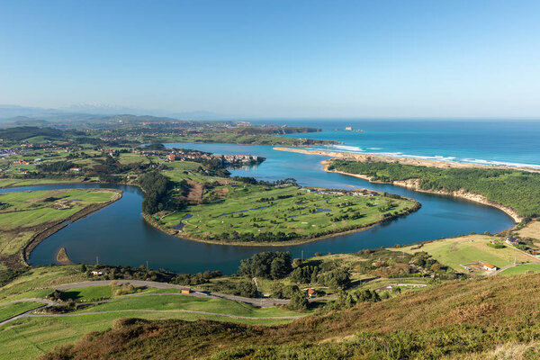 Mogro estuary from La Picota mountain, Cantabria, Spain