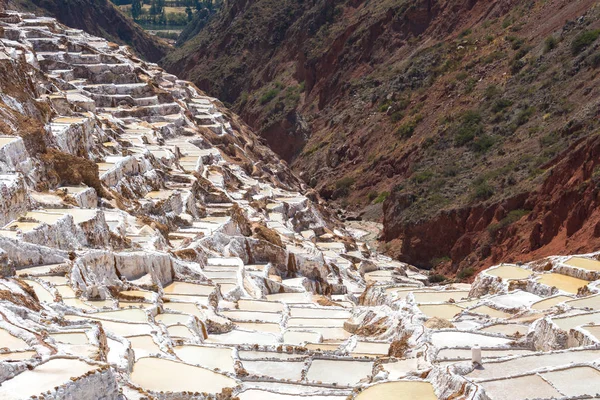 Tuz Terasları Cusco Region Peru Salineras Maras Olarak Bilinir — Stok fotoğraf