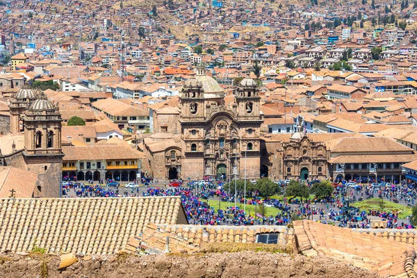 Jesuit Church Main Square Cusco San Cristobal Church Peru — Stock Photo, Image