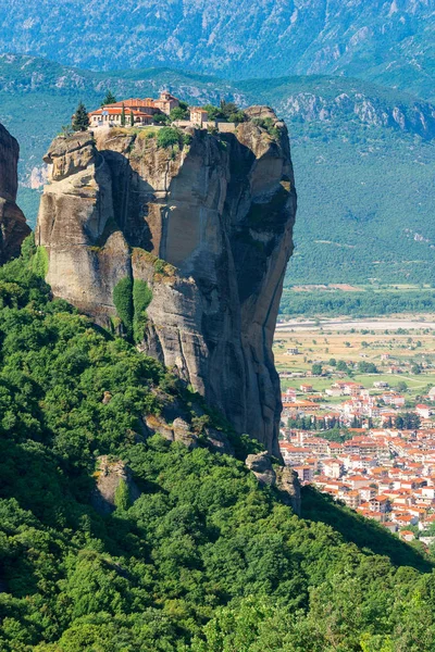 Mănăstirea Sfânta Treime Agia Trias Din Complexul Mănăstirilor Meteora Grecia — Fotografie, imagine de stoc