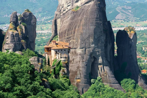 Sfânta Mănăstire Din Roussanou Complexul Mănăstirilor Meteora Grecia — Fotografie, imagine de stoc