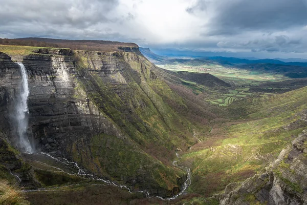 Canyon Waterval Van Delika Rivier Nervion Noord Spanje — Stockfoto