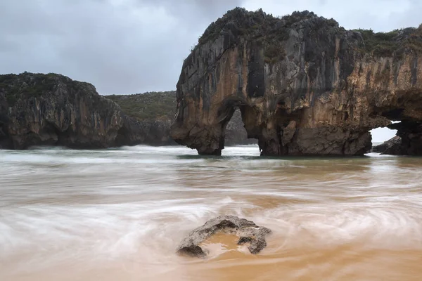 Stranden Cuevas Del Mar Asturien Spanien — Stockfoto
