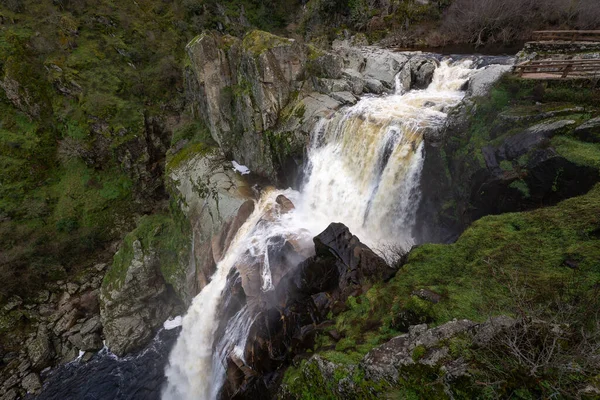 Wasserfall Von Pozo Los Humos Provinz Salamanca Spanien — Stockfoto