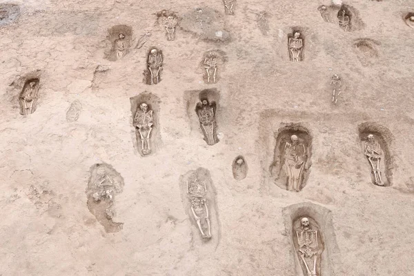 Necropoli Visigotica Graon Con Tombe Scoperte Durante Lavori Autostrada Rioja — Foto Stock