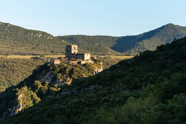 Castelo Ocio Ruínas Castelo Medieval Reino Navarra Vale Inglares Alava — Fotografia de Stock