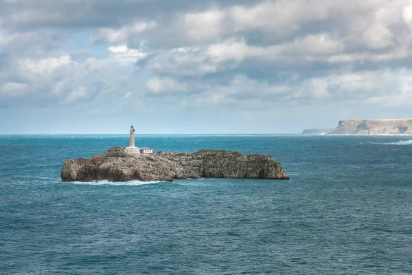 Faro Mouro Península Magdalena Bahía Santander España — Foto de Stock